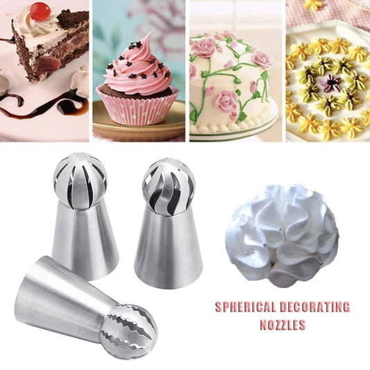 3 New Designs 🎁 🎂  Spherical Decorating Nozzles